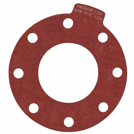 MACHO O-RING & SEAL 3-1/2in Full Face Predator 1330 Flange Gasket Red EPDM, NSF-61 Certified, 1/8in Thick, 5PK 350.PFF150.M0005